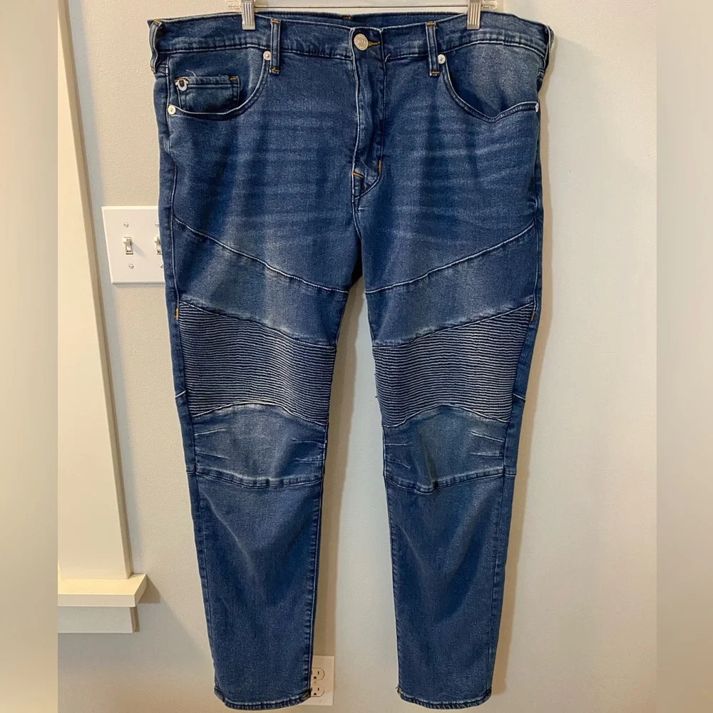 True Religion Rocco Moto Relaxed Skinny blue size 40.
